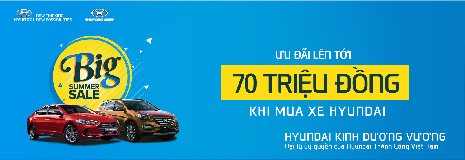 Tham gia chương trình Big Summer Sale cùng Hyundai Kinh Dương Vương